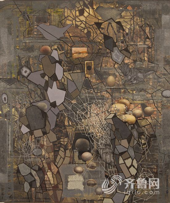 大卫 Hoarding 42x36 Oil on Canvas 2014_副本